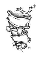 Skateboard Tattoo Designs Drawings
