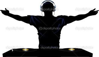 DJ And Record Decks Stock Illustration