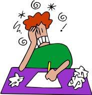 Student Doing Homework Clip Art N13