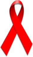 Aids sign red Ribbon drawing