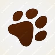 Dog Footprints Clip Art N4