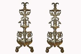 Antique Brass Andirons
