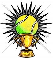 Twitter 0 Linkedin Tennis Trophy Clipart In An Easy
