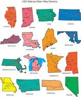State Map Clip Art drawing