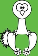 bird on green as illustration