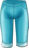 Blue Capris drawing