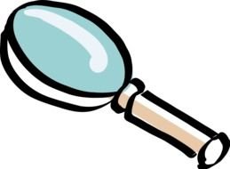 Clip art of Magnifying Glass in a dark