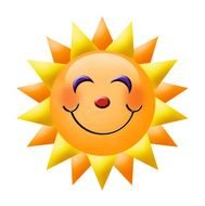 Clip art of happy sun