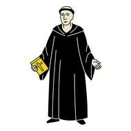 Colorful drawing of the Religious Person clipart