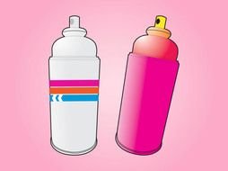 Spray Paint Cans Clipart