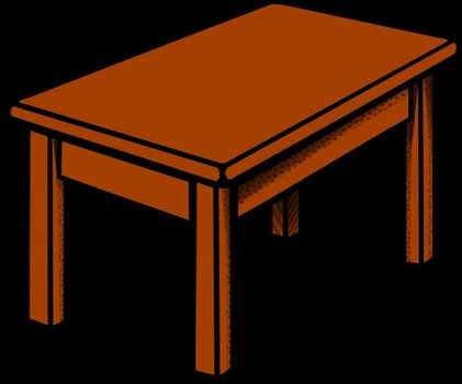 Table Coloured By Frankes Line Art