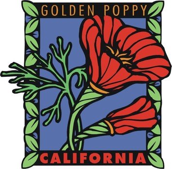 Cartoon Poppy Flower