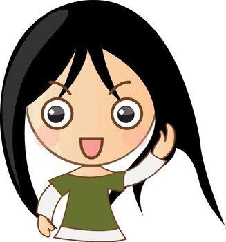 Cute Cartoon Girl Clip Art N7