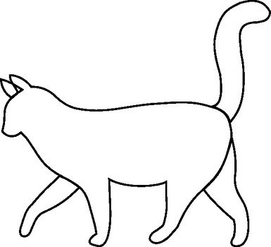 Cat Outline Clip Art N3