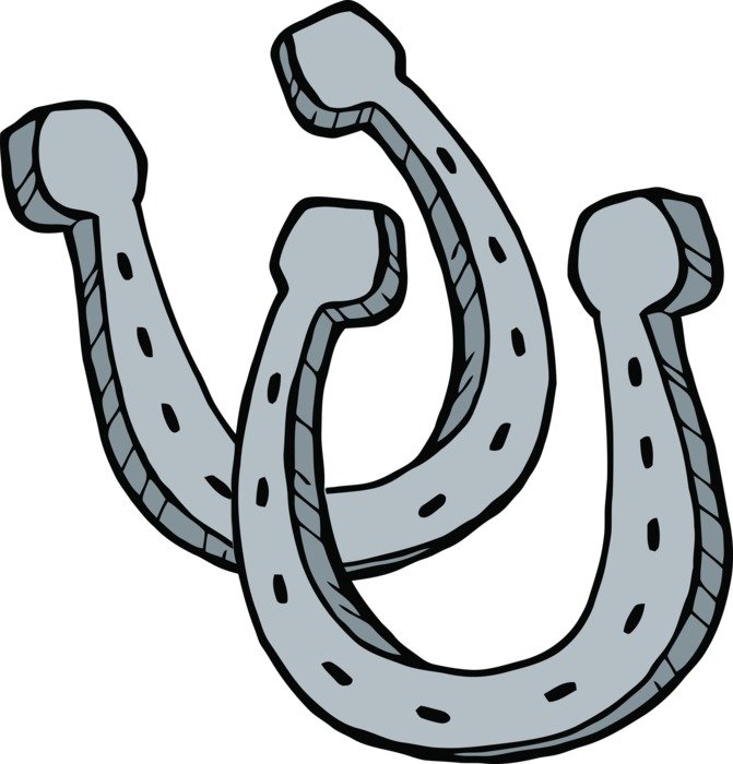 Ä°llustration of Cartoon Horse Shoes