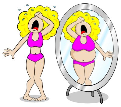 Clip art of Thick And Thin Women