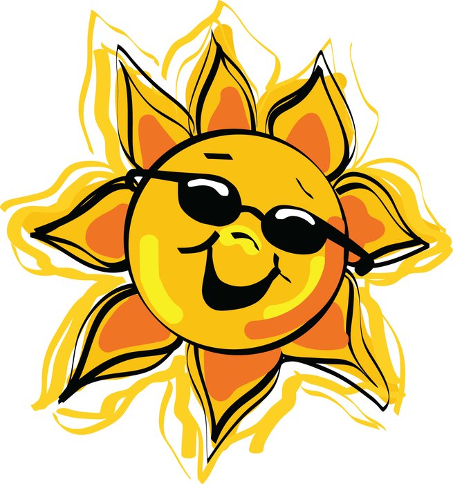 Ä°llustration of sun Safety Cartoon