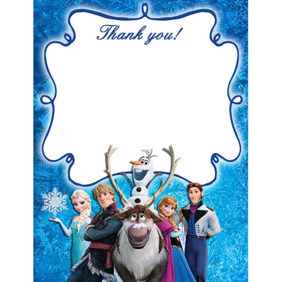 Frozen Birthday Thank You Cards