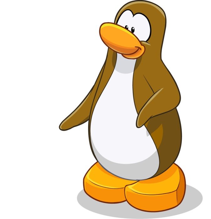 Club Penguin Brown Cutouts darwing