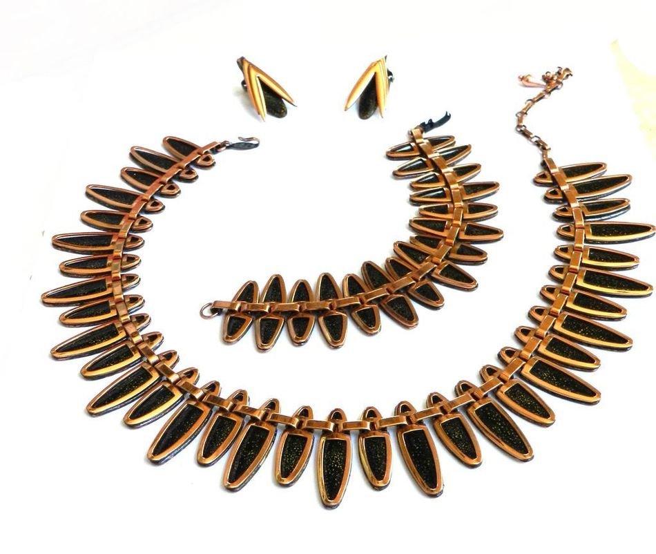 copper enamel necklace