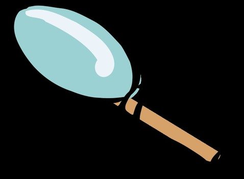 Clip art of Magnifying Glass in a dark