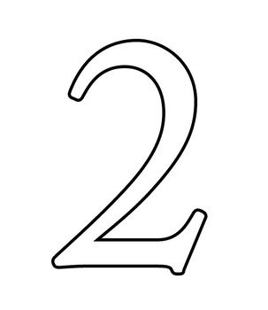 Number Two Coloring Page