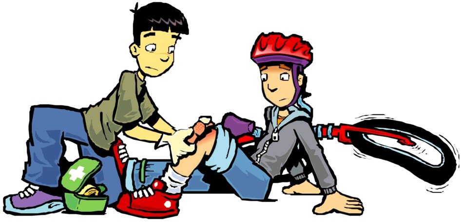 treatment for injuries after falling off the bike