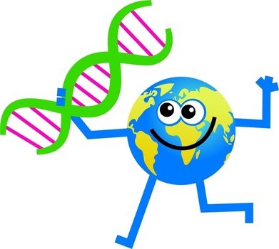 globe with dna