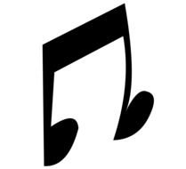 black music note