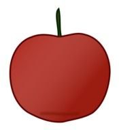 Label apple drawing