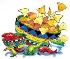 Chips And Salsa Clip Art drawing