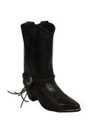 Clipart of Black Leather Boot