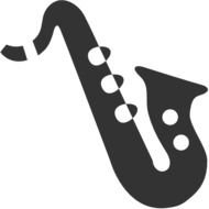 Alto Saxophone Clip Art Black White