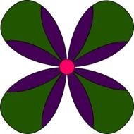 Purple Green Flower as a picture for clipart
