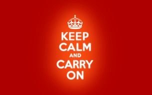 quote keep calm and continue on red background