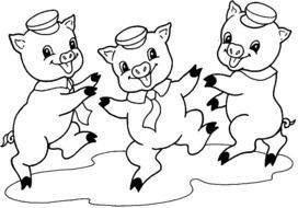 Galerie 1 Des Dessins De Les 3 Petits Cochons agrave Colorier