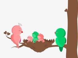 digital birds and chicken
