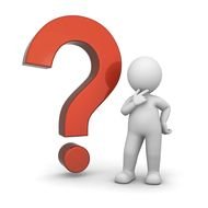 Clip art of question mark and figure
