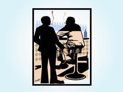 Bar Scene as a picture for clipart