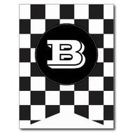 Black And White Checkered Flag Banner