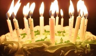 Birthday Cake With hot Candles