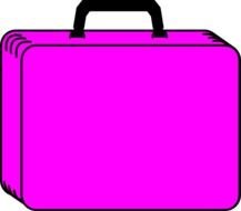Pink Suitcase Clip Art