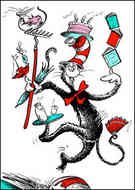 Dr Seuss Cat Hat card drawing