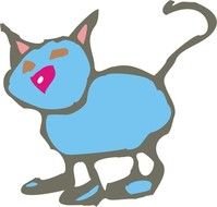 Cartoon Blue Cat N2