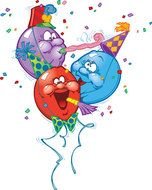 Cartoon Birthday Balloons N5