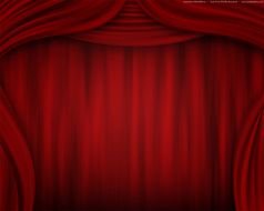 Red Theatre Curtain as picture for clipart