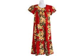 yellow hawaiian dress with yellow flowers
