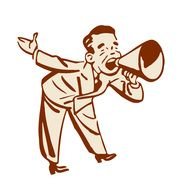 Man With Megaphone as a graphic illustration