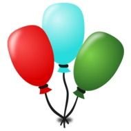 three balloons as a illustration