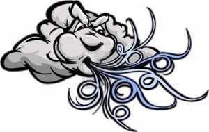 Storm Blowing Wind Cartoon drawing